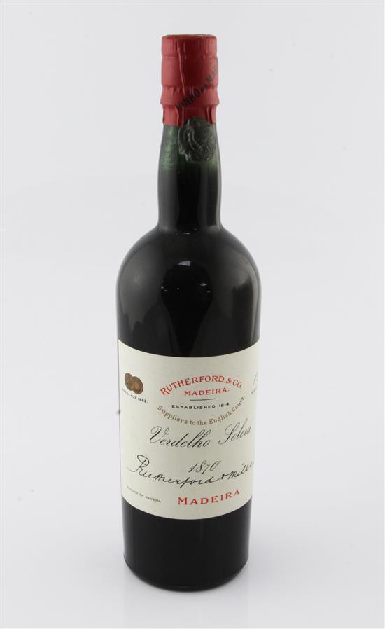 One bottle of Rutherford & Co Verdelho Solera 1870 Madeira,